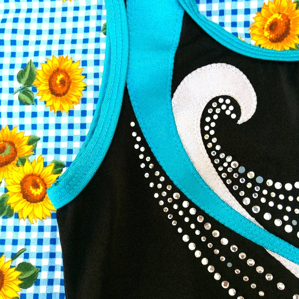 Girls Swimsuit with Rhinestones Large